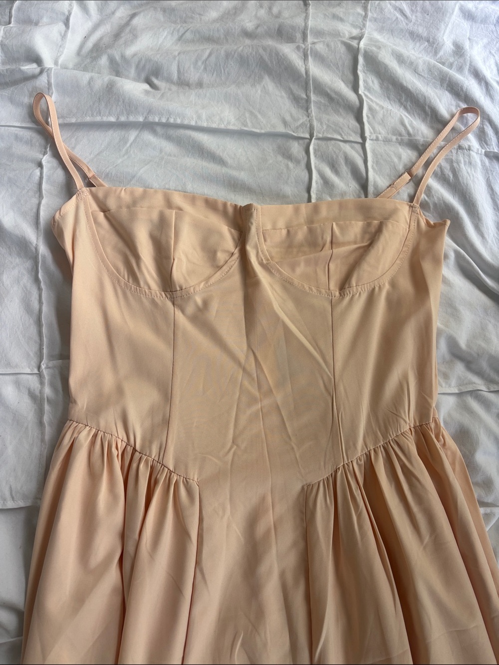 Spaghetti Strap Peach Dress
